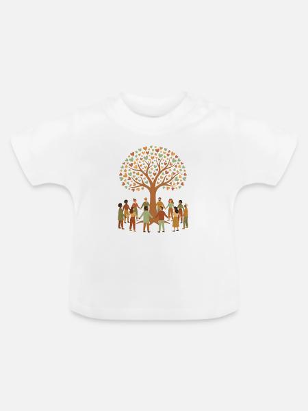 Make your life meaningful - Baby Bio-T-Shirt mit Rundhals - Weiß