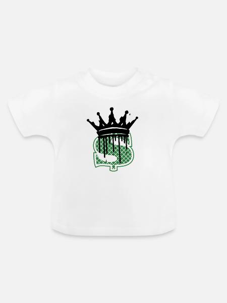 Bargeld ist König - Baby Bio-T-Shirt mit Rundhals - Weiß