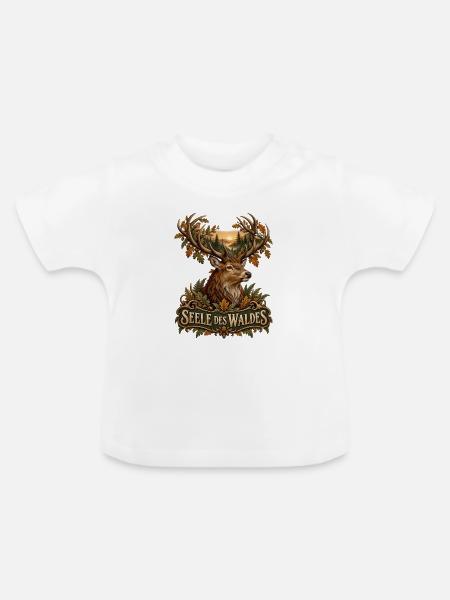 Seele des Waldes - Baby Bio-T-Shirt mit Rundhals - Weiß
