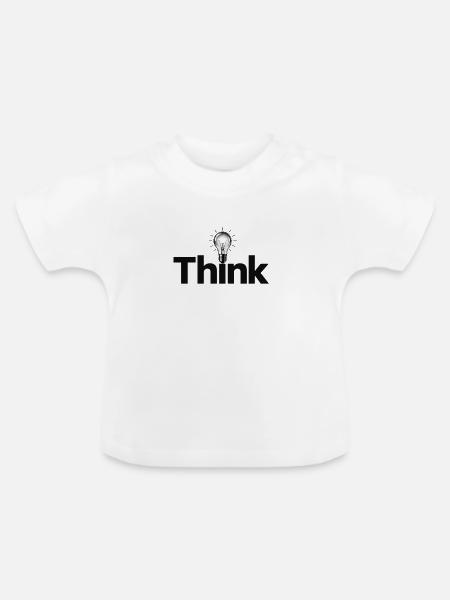 Denklicht-Idee und Inspiration - Baby Bio-T-Shirt mit Rundhals - Weiß