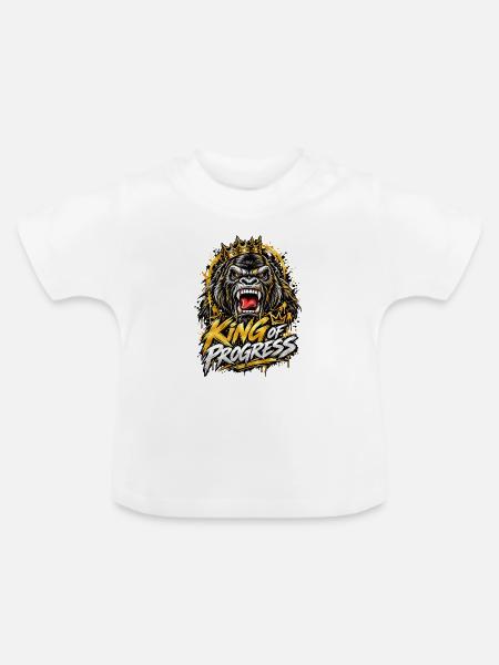 King of Progress - Baby Bio-T-Shirt mit Rundhals - Weiß