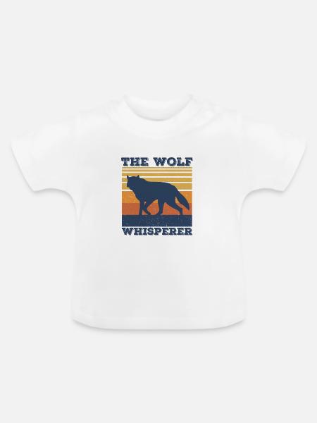 Wolf - Baby Bio-T-Shirt mit Rundhals - Weiß