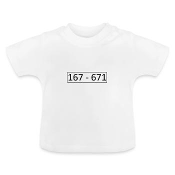 Crawler Gift idea - Baby Organic T-Shirt with Round Neck - white - Front