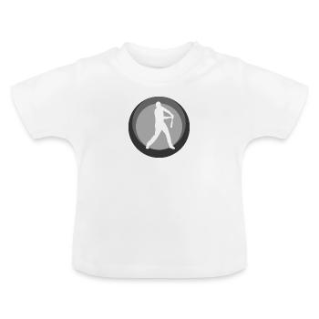 Baseball Fielding Catcher - Baby Bio-T-Shirt mit Rundhals - Weiß - Vorne