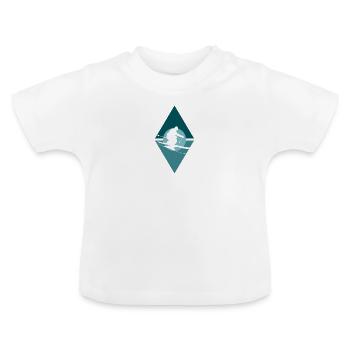 Skiing Ski Skiing - Baby Organic T-Shirt with Round Neck - white - Front