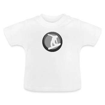 Snowboard Snowboarder Snowboard - T-shirt bio col rond Bébé - blanc - Devant