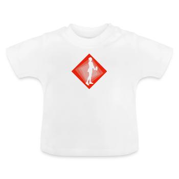 Forehand Backhand Tennis Player Tennis - Baby Organic T-Shirt with Round Neck - white - Front