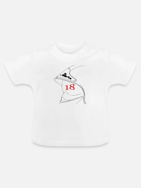 Kopfhörer 18 - Baby Bio-T-Shirt mit Rundhals - Weiß