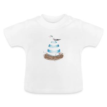Nid de frise - T-shirt bio col rond Bébé - blanc - Devant