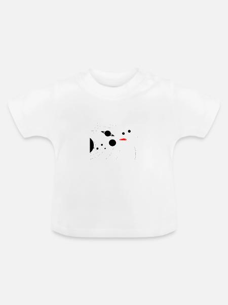 sonnensystem tesla - Baby Bio-T-Shirt mit Rundhals - Weiß