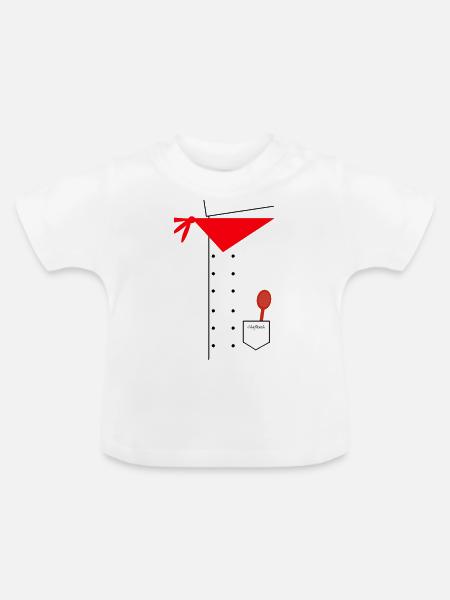 Koch - Baby Bio-T-Shirt mit Rundhals - Weiß