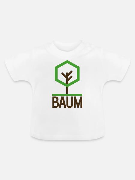 Baum - Baby Bio-T-Shirt mit Rundhals - Weiß