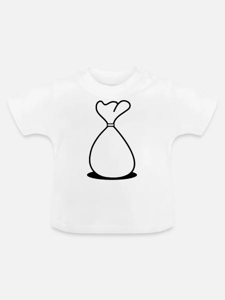 Bag - Baby Bio-T-Shirt mit Rundhals - Weiß