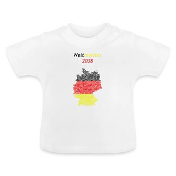 Weltmeister 2038 - Baby Bio-T-Shirt mit Rundhals - Weiß - Vorne