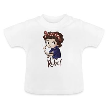 Ich bin ein Rebell. - Baby Bio-T-Shirt mit Rundhals - Weiß - Vorne