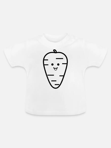 Karotte - Baby Bio-T-Shirt mit Rundhals - Weiß