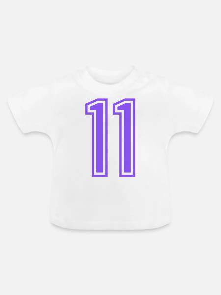 11 - Baby Bio-T-Shirt mit Rundhals - Weiß