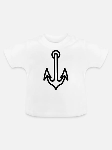 Anker - Baby Bio-T-Shirt mit Rundhals - Weiß