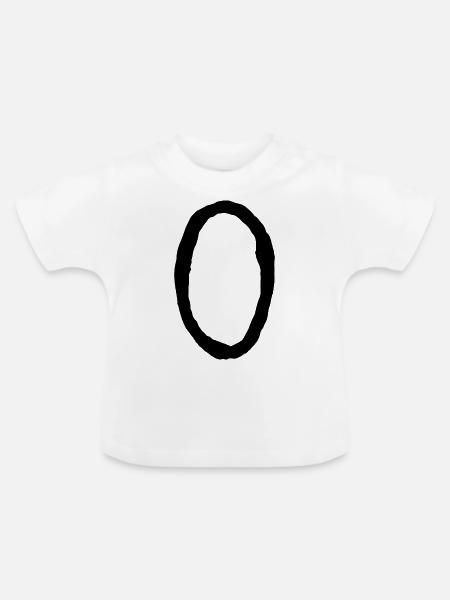 Buchstaben O - Baby Bio-T-Shirt mit Rundhals - Weiß