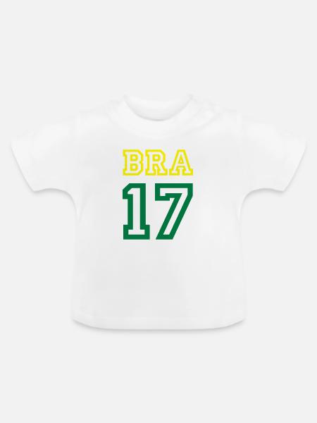 BRASILIEN 2017 Brazil - Baby Bio-T-Shirt mit Rundhals - Weiß