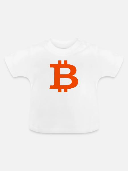 Bitcoin - Baby Bio-T-Shirt mit Rundhals - Weiß