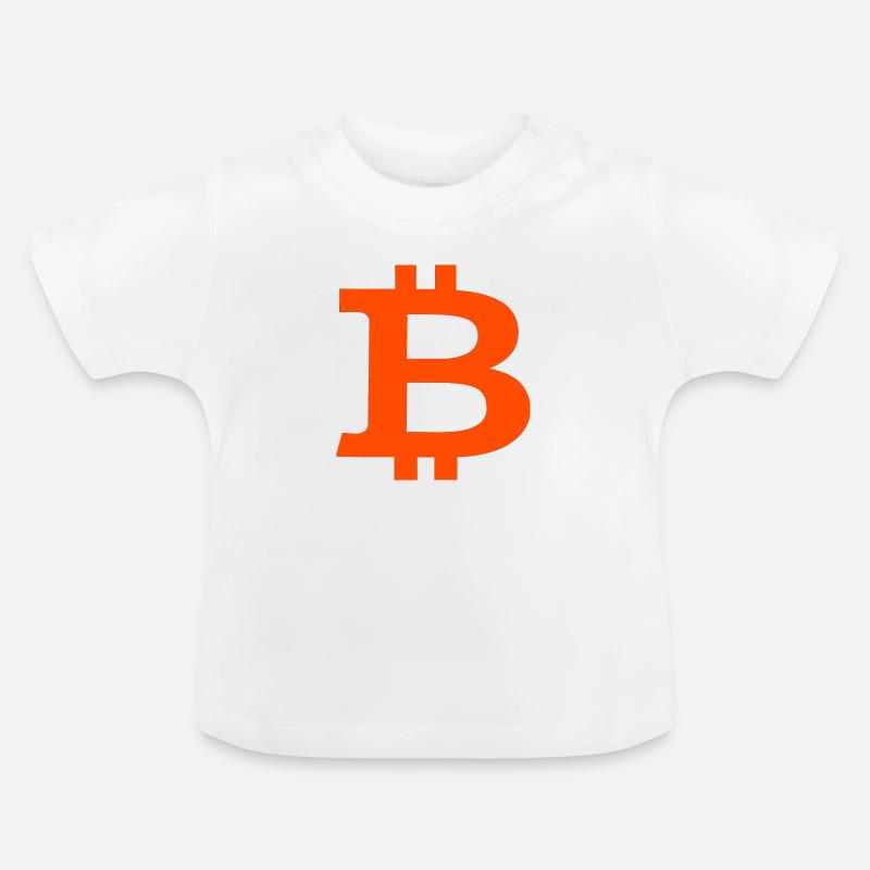 Bitcoin - T-shirt bio col rond Bébé - blanc