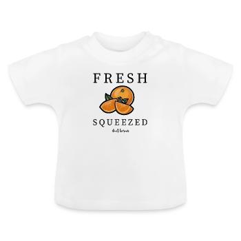 Orange // Jus // Illustration - T-shirt bio col rond Bébé - blanc - Devant