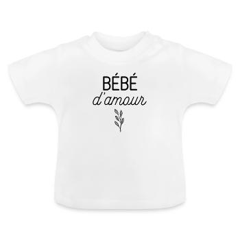 Bébé d'amour - T-shirt bio col rond Bébé - blanc - Devant