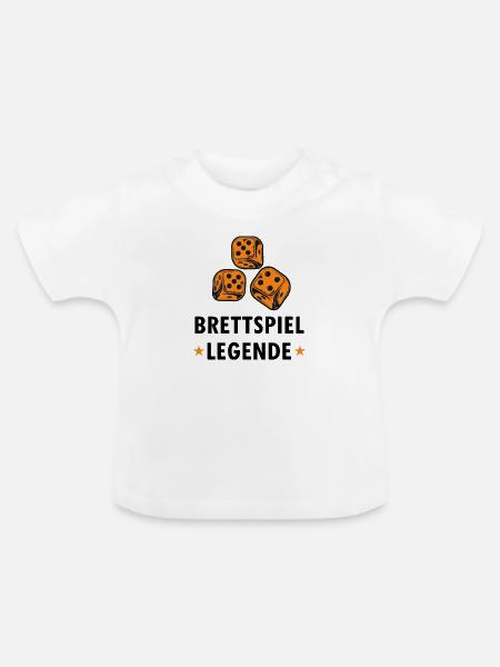 boardgame chess backgammon game night - Baby Bio-T-Shirt mit Rundhals - Weiß