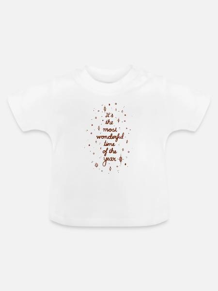 Holiday Season - Baby Bio-T-Shirt mit Rundhals - Weiß