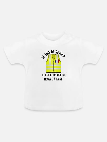 Demonstration - Baby Bio-T-Shirt mit Rundhals - Weiß