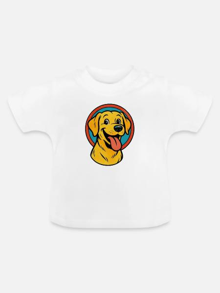 Labrador Retriever Pop Art - Baby Bio-T-Shirt mit Rundhals - Weiß