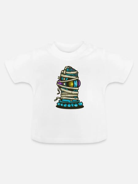 Außerirdischer in Verbände gewickelt - Baby Bio-T-Shirt mit Rundhals - Weiß