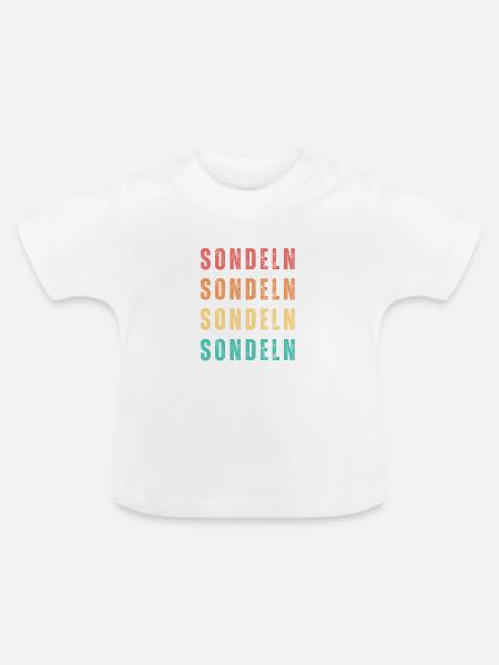 Sondeln__T-Shirt - Baby Bio-T-Shirt mit Rundhals - Weiß