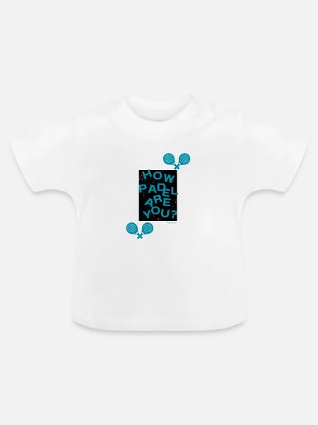 How Padel are you? - Baby Bio-T-Shirt mit Rundhals - Weiß