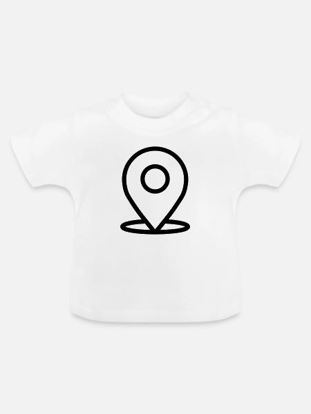 Lokalisierung - Baby Bio-T-Shirt mit Rundhals - Weiß