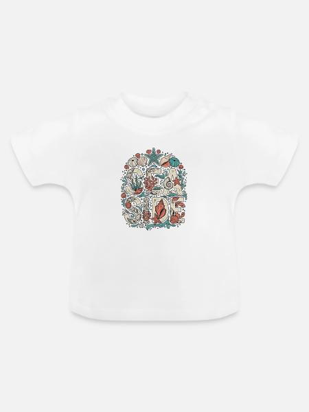 Meer Und Muscheln - Baby Bio-T-Shirt mit Rundhals - Weiß