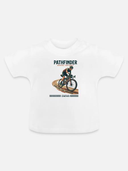 Pathfinder Gravel Odyssee - Baby Bio-T-Shirt mit Rundhals - Weiß
