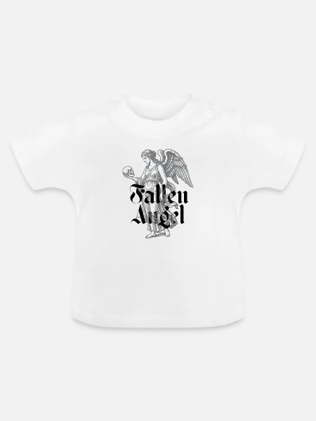 gefallener Engel - Baby Bio-T-Shirt mit Rundhals - Weiß