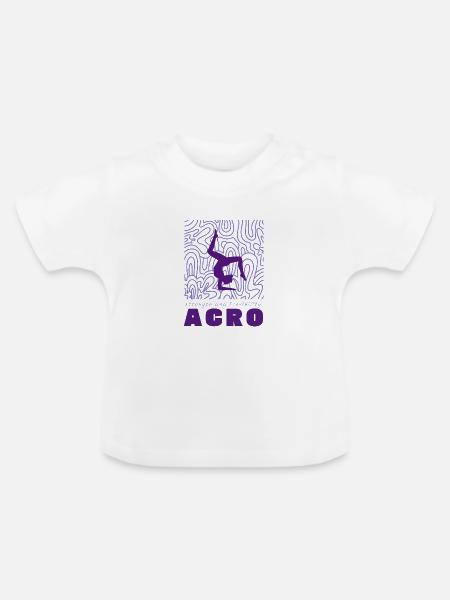 GYMNASTIC1 - Baby Bio-T-Shirt mit Rundhals - Weiß