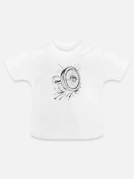 Bodybuilding - Baby Bio-T-Shirt mit Rundhals - Weiß