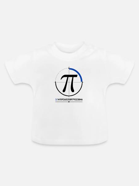 Pi Kreis Geometrie Symbol - Baby Bio-T-Shirt mit Rundhals - Weiß