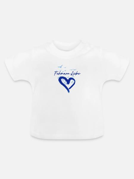 Fehmarn,möwen,anker,vogelschwarm - Baby Bio-T-Shirt mit Rundhals - Weiß