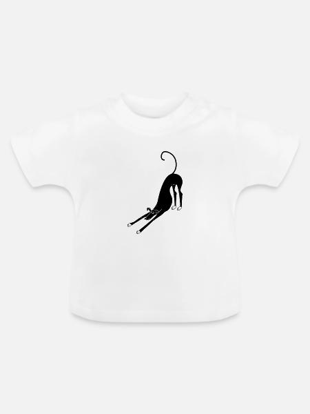 windhund - Baby Bio-T-Shirt mit Rundhals - Weiß