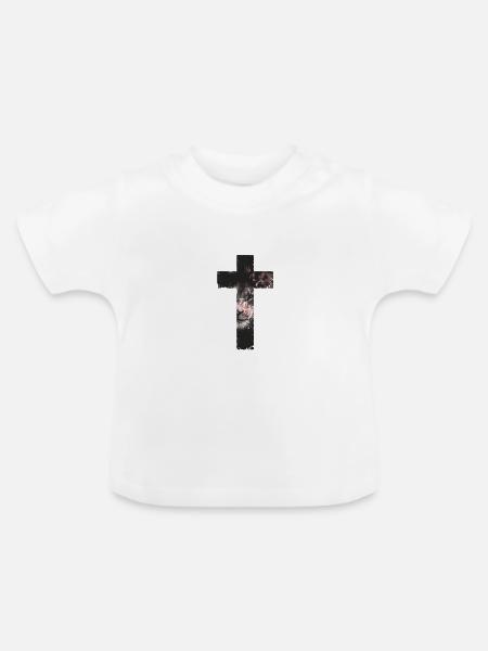 Cross Lion - Baby Bio-T-Shirt mit Rundhals - Weiß