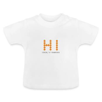 Speaking Hi In Mandarin - Baby Bio-T-Shirt mit Rundhals - Weiß - Vorne