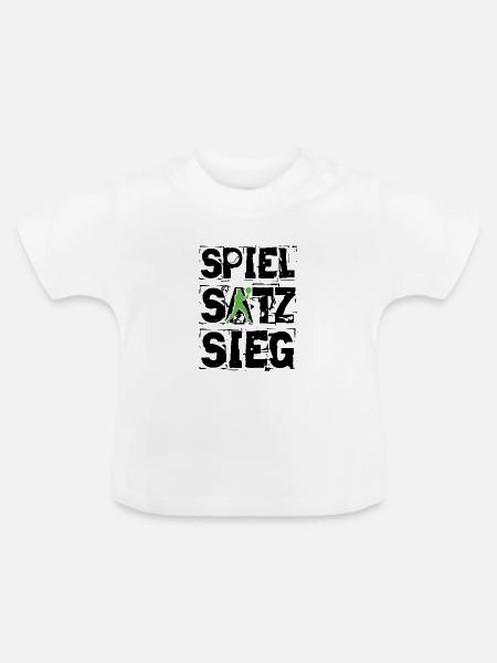 Tennis - Baby Bio-T-Shirt mit Rundhals - Weiß