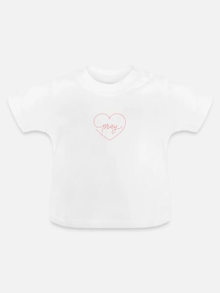 Pray - Baby Bio-T-Shirt mit Rundhals - Weiß