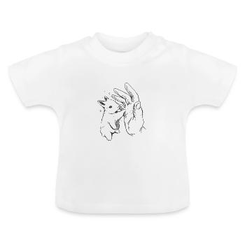 HQshirts Lapin Amour Tendre - T-shirt bio col rond Bébé - blanc - Devant