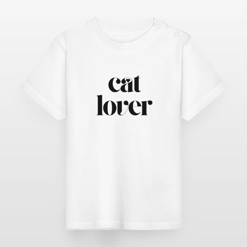 cat lover Baby Organic T-Shirt with Round Neck